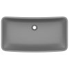 vidaXL Luxusní umyvadlo obdélníkové matné tmavě šedé 71x38 cm keramika
