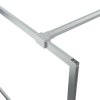 vidaXL Sprchová zástěna walk-in stříbrná 140 x 195 cm čiré ESG sklo