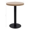 vidaXL Bistro stolek světle hnědý 60 cm MDF