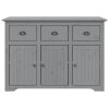vidaXL Kredenc BODO šedý 115,5 x 43 x 200,5 cm masivní borové dřevo