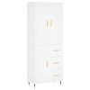 vidaXL Skříň highboard bílá 69,5 x 34 x 180 cm kompozitní dřevo