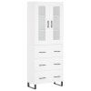 vidaXL Skříň highboard bílá 69,5 x 34 x 180 cm kompozitní dřevo