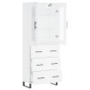 vidaXL Skříň highboard bílá 69,5 x 34 x 180 cm kompozitní dřevo