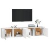 vidaXL Nástěnné TV skříňky 2 ks bílé 100 x 34,5 x 40 cm