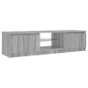 vidaXL TV skříňka s LED osvětlením šedá sonoma 140x40x36 c