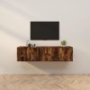 vidaXL Nástěnné TV skříňky 2 ks kouřový dub 80 x 34,5 x 40 cm