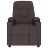 vidaXL Masážní křeslo tmavě hnědé textil