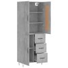 vidaXL Skříň highboard betonově šedá 69,5x34x180 cm kompozitní dřevo