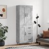 vidaXL Skříň highboard betonově šedá 69,5x34x180 cm kompozitní dřevo