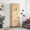 vidaXL Skříň highboard dub sonoma 69,5 x 34 x 180 cm kompozitní dřevo