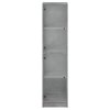 vidaXL Highboard se skleněnými dvířky betonově šedý 35 x 37 x 142 cm