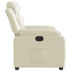 vidaXL Polohovací křeslo krémové umělá kůže
