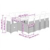 vidaXL 11dílný zahradní bistro set s poduškami šedý polyratan