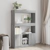 vidaXL Skříň highboard šedá sonoma 92 x 33 x 140 cm kompozitní dřevo
