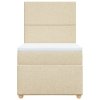vidaXL Box spring postel s matrací krémová 90x200 cm textil