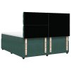 vidaXL Box spring postel s matrací tmavě zelená 200x200 cm samet