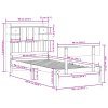 vidaXL Postel s knihovnou bez matrace bílá 90x200 cm masivní borovice