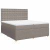 vidaXL Box spring postel s matrací taupe 200x200 cm textil