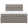 vidaXL Box spring postel s matrací taupe 200x200 cm textil