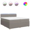 vidaXL Box spring postel s matrací taupe 200x200 cm textil