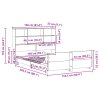 vidaXL Postel bez matrace 150 x 200 cm masivní borovice