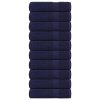 vidaXL Ručníky FROGN 10 ks tmavě modré 100x150 cm 360 g/m²