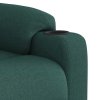 vidaXL Masážní polohovací křeslo tmavě zelené textil