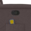 vidaXL Masážní polohovací křeslo tmavě hnědé textil