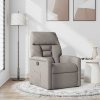 vidaXL Polohovací křeslo taupe textil