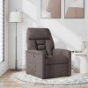 vidaXL Polohovací křeslo tmavě hnědé textil