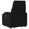 vidaXL Zvedací masážní polohovací křeslo černé textil