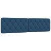 vidaXL Polštář na čelo postele modrý 200 cm textil
