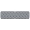 vidaXL Polštář na čelo postele světle šedý 200 cm textil
