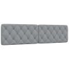 vidaXL Polštář na čelo postele světle šedý 200 cm textil