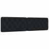 vidaXL Polštář na čelo postele černý 200 cm textil