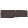 vidaXL Polštář na čelo postele tmavě hnědý 200 cm textil