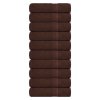 vidaXL Ručníky do sprchy FROGN 10 ks hnědé 70x140 cm 360 g/m²