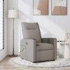 vidaXL Masážní polohovací křeslo taupe textil