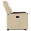 vidaXL Elektrické zvedací polohovací křeslo krémové textil