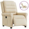 vidaXL Elektrické polohovací křeslo krémové textil