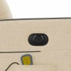 vidaXL Elektrické masážní polohovací křeslo krémové textil