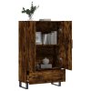 vidaXL Skříň highboard kouřový dub 69,5 x 31 x 115 cm kompozitní dřevo