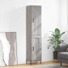 vidaXL Skříň highboard šedá sonoma 34,5 x 34 x 180 cm kompozitní dřevo