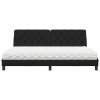 vidaXL Postel s matrací černá 200 x 200 cm textil
