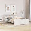 vidaXL Rám postele s čelem bílý 150x200 cm masivní borovice