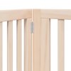 vidaXL Psí branka s dvířky, skládací, 4 panely, 320 cm, topolové dřevo