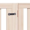 vidaXL Psí branka s dvířky, skládací, 4 panely, 320 cm, topolové dřevo