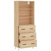 vidaXL Skříň highboard dub sonoma 69,5 x 34 x 180 cm kompozitní dřevo