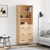 vidaXL Skříň highboard dub sonoma 69,5 x 34 x 180 cm kompozitní dřevo