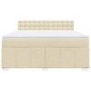 vidaXL Box spring postel s matrací krémová 180x200 cm textil